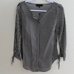 Sanctuary Monochrome Gingham Blouse